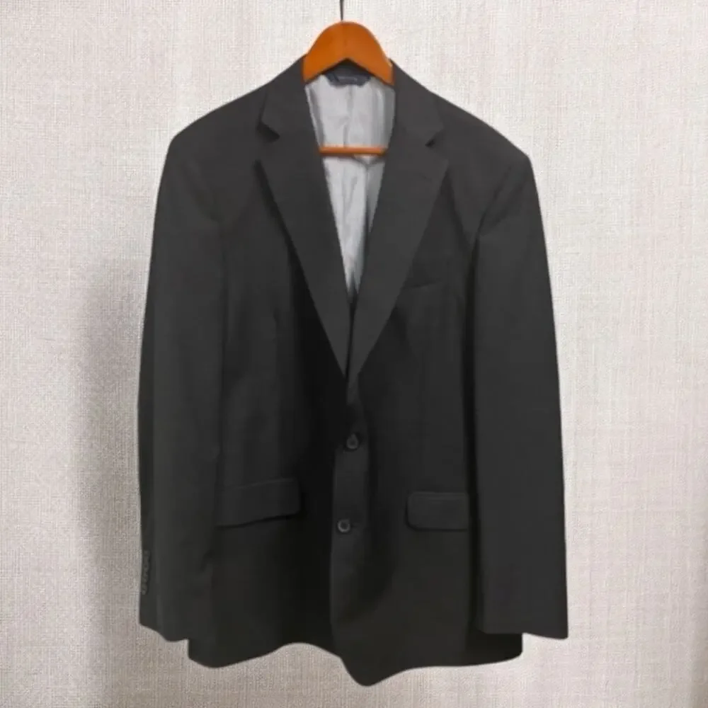 Brooks Brothers Explorer Blazer Jacket 44L‎ Black Madison Fit Two Button Wool